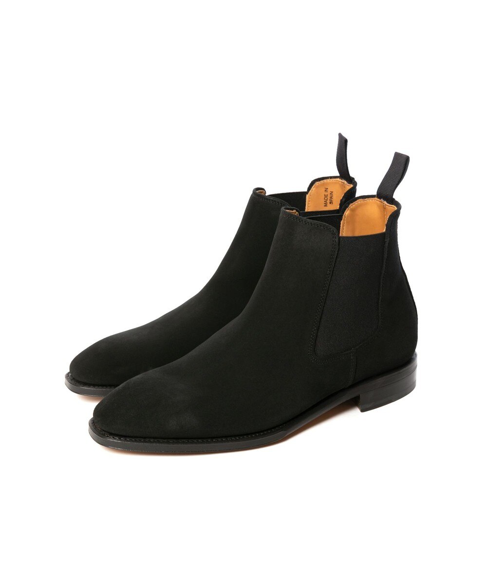 【オンワード】 Berwick>シューズ 【スエード】丸過ぎず尖り過ぎずの絶妙なトゥを持つサイドゴアブーツ ブラック UK7 メンズ 【送料無料】