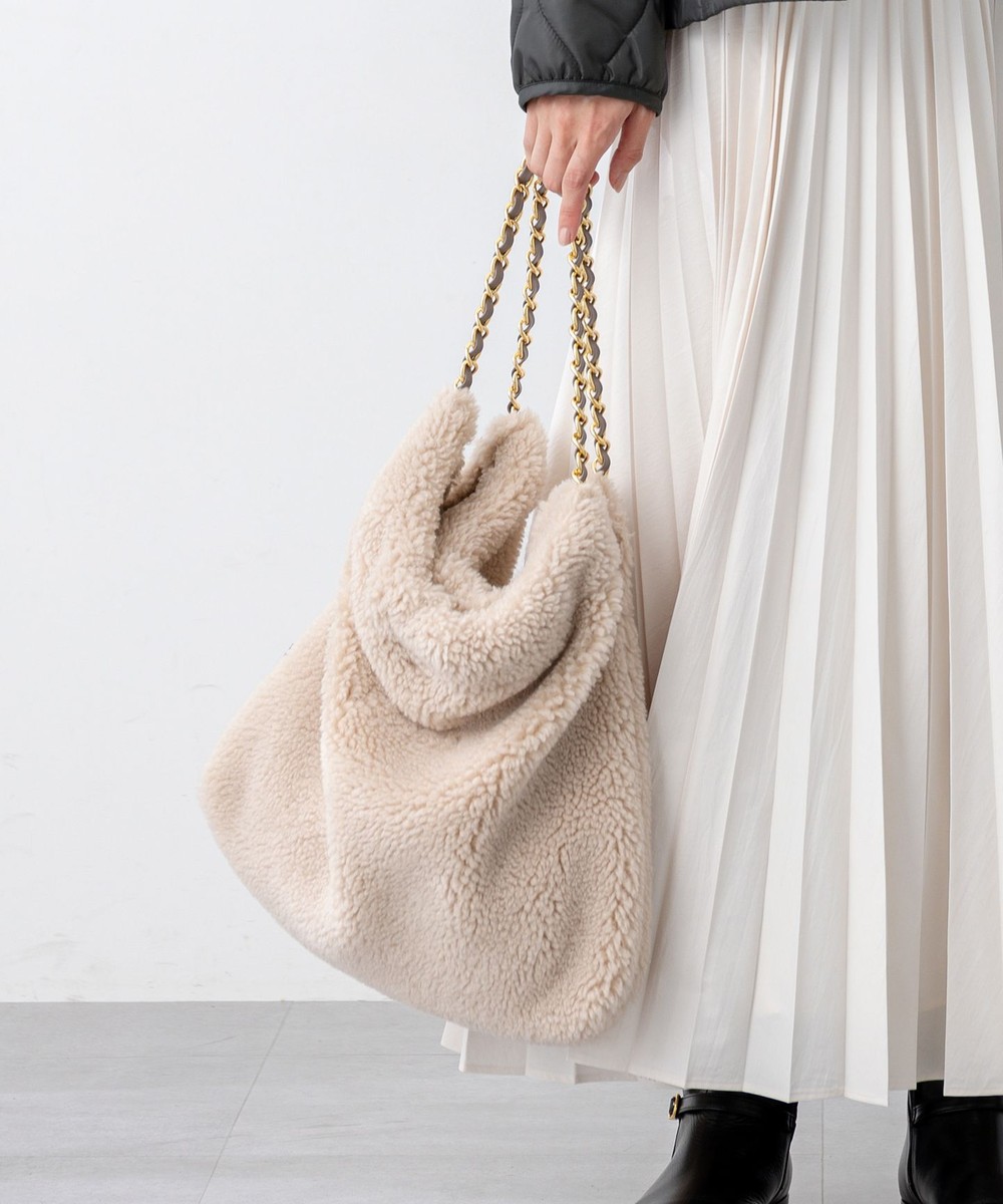 【オンワード】 23区>バッグ VIOLAd'ORO エコムートン チェーンショルダー トートバッグ アイボリー F レディース 【オンワード】 23区>バッグ VIOLAd'ORO エコムートン チェーンショルダー トートバッグ アイボリー F レディース