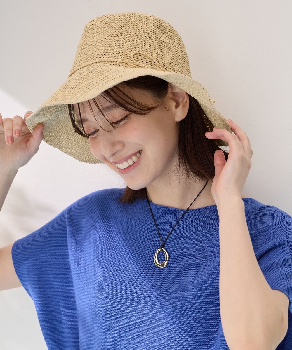 【オンワード】 ANY>帽子 ラフィア風ペーパーハット ナチュラル F レディース 【オンワード】 ANY>帽子 ラフィア風ペーパーハット ナチュラル F レディース