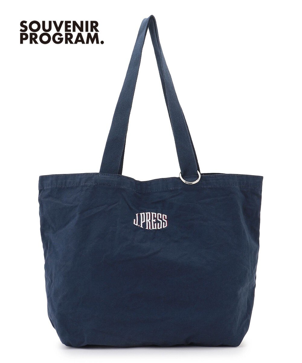 【オンワード】 J.PRESS MEN>バッグ 【J.PRESS ORIGINALS】【UNISEX】Garment Dyed Cotton Embroidery Eco Bag ネイビー F メンズ