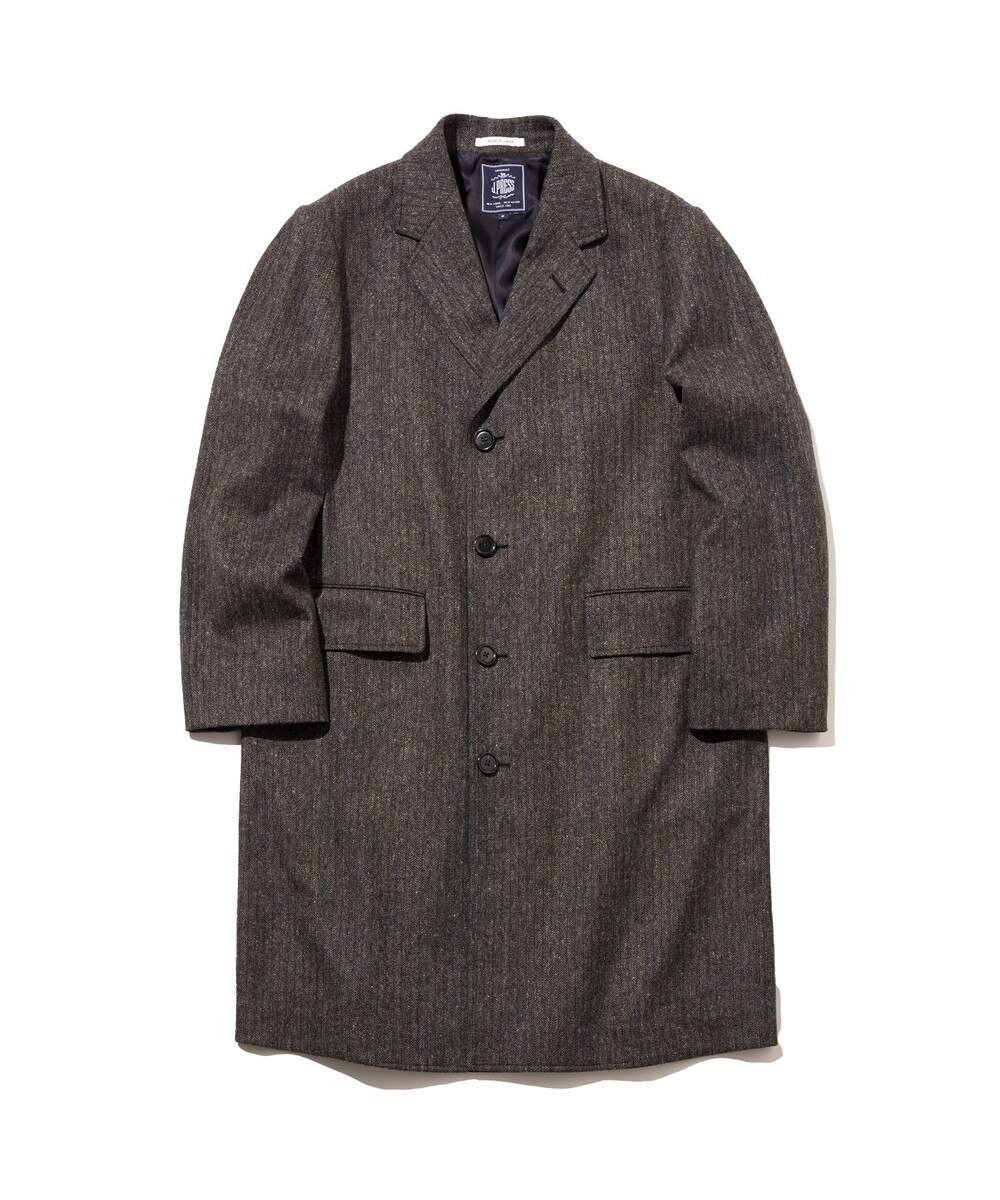 【オンワード】 J.PRESS MEN>ジャケット/アウター 【J.PRESS ORIGINALS】Lambs Tweed Single Chester Coat / Japan Made グレー M メンズ