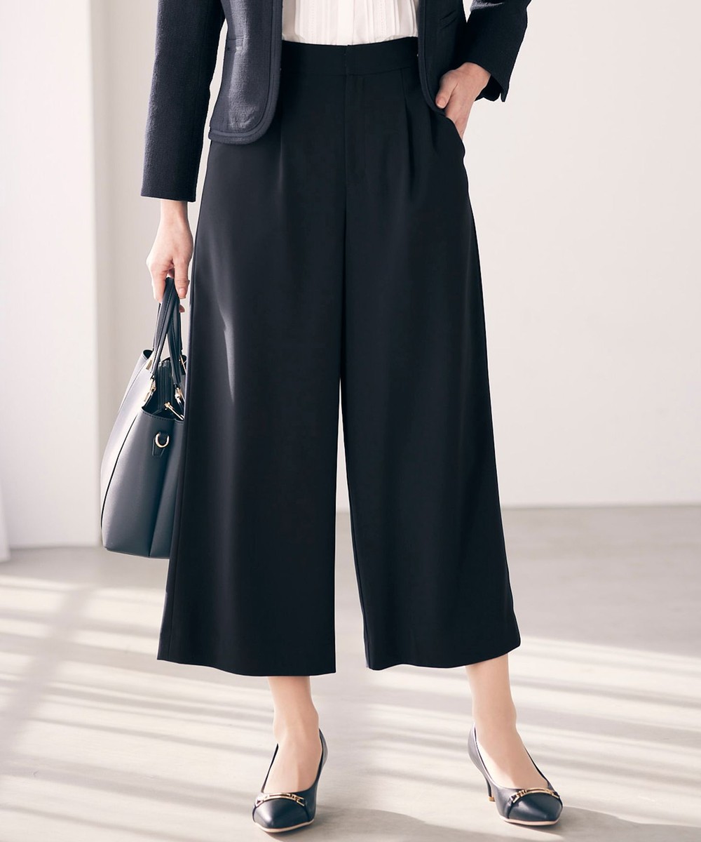 【オンワード】 ANY SIS>パンツ 【セットアップ可】セレモニーダブルクロス ワイドパンツ ネイビー 2 レディース 【オンワード】 ANY SIS>パンツ 【セットアップ可】セレモニーダブルクロス ワイドパンツ ネイビー 2 レディース