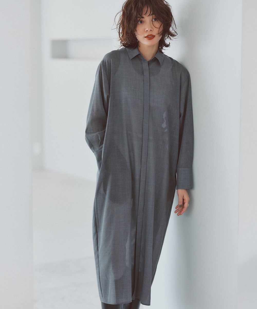 【オンワード】 自由区>ワンピース 【洗える】ライトビエラシャツ ワンピース TOPグレー 40 レディース 【オンワード】 自由区>ワンピース 【洗える】ライトビエラシャツ ワンピース TOPグレー 40 レディース