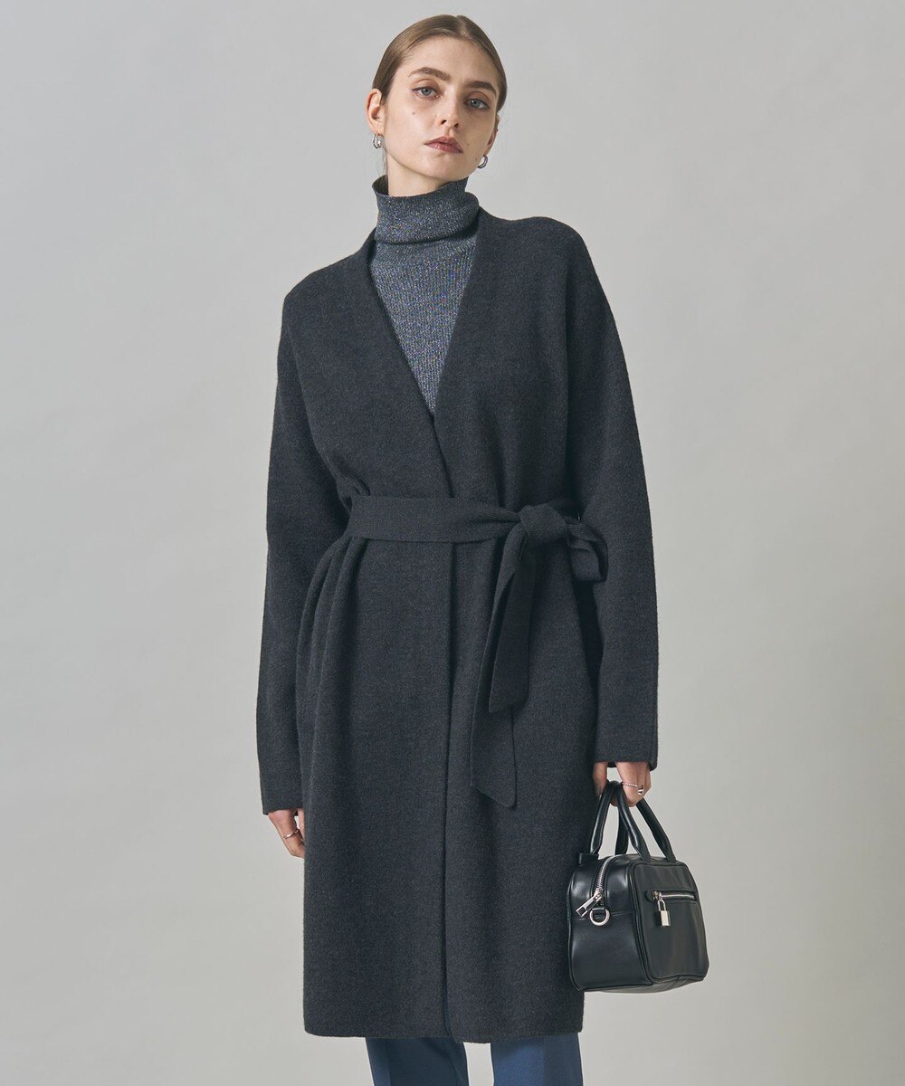 【オンワード】 ICB>トップス ミルドウール ロングカーディガン チャコール S レディース