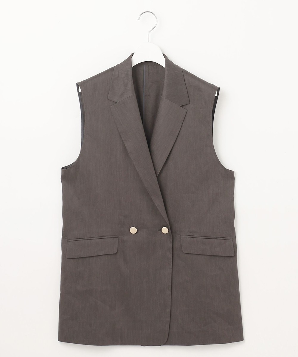 【オンワード】 自由区>トップス 【セットアップ対応・洗える】リネンビスコースストレッチ ジレ スレート 38 レディース 【オンワード】 自由区>トップス 【セットアップ対応・洗える】リネンビスコースストレッチ ジレ スレート 38 レディース