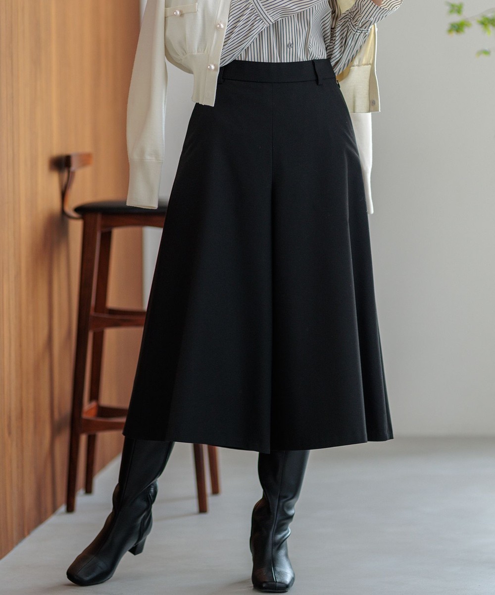 【オンワード】 組曲 L(大きいサイズ)>パンツ 【WEB限定】ウールライクストレッチ フレアパンツ ブラック 6 レディース 【オンワード】 組曲 L(大きいサイズ)>パンツ 【WEB限定】ウールライクストレッチ フレアパンツ ブラック 6 レディース