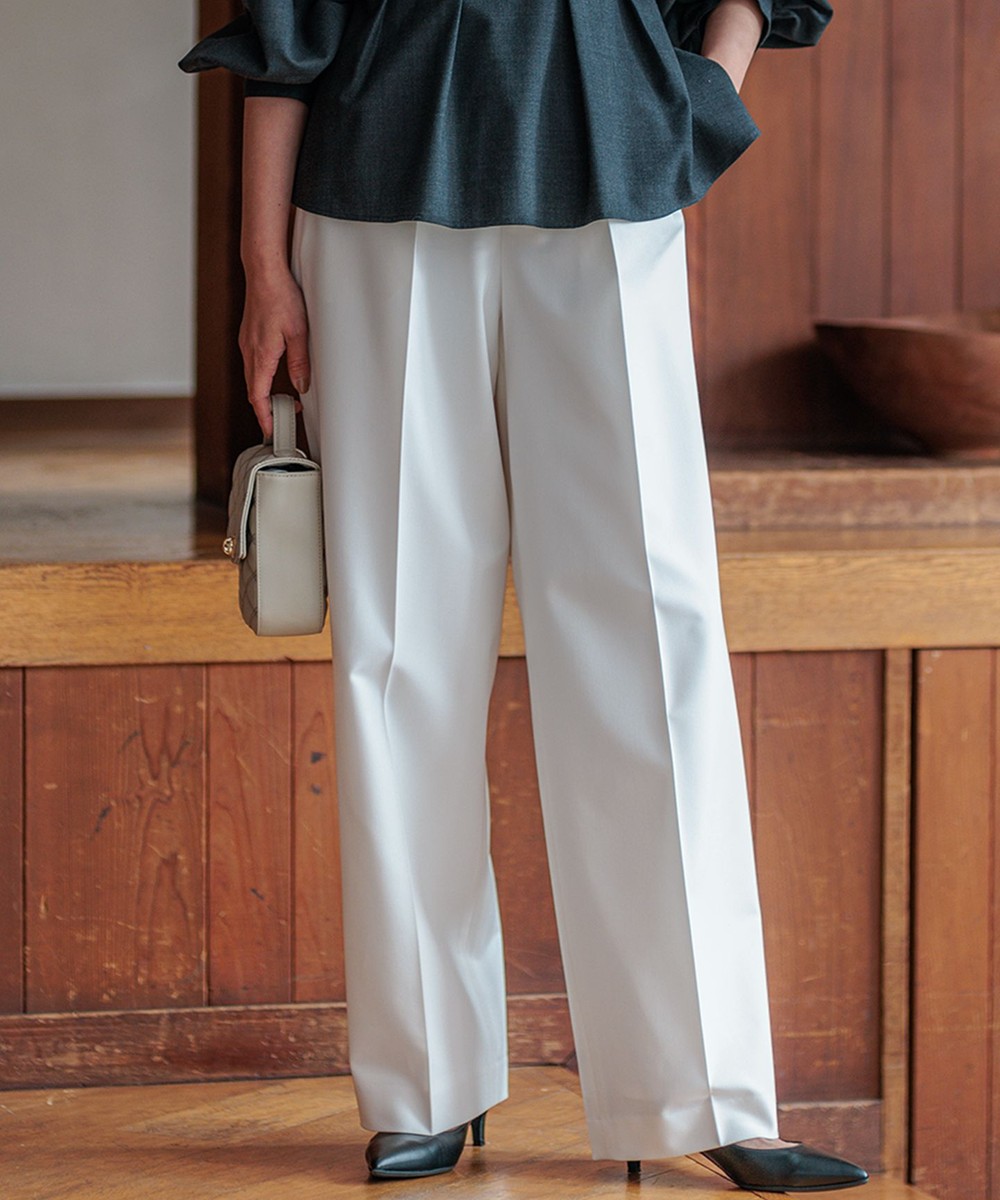 【オンワード】 23区>パンツ 【CLASSY.11月号掲載/洗える】ドライ2WAYストレッチ ワイドパンツ ホワイト 38 レディース 【オンワード】 23区>パンツ 【CLASSY.11月号掲載/洗える】ドライ2WAYストレッチ ワイドパンツ ホワイト 38 レディース