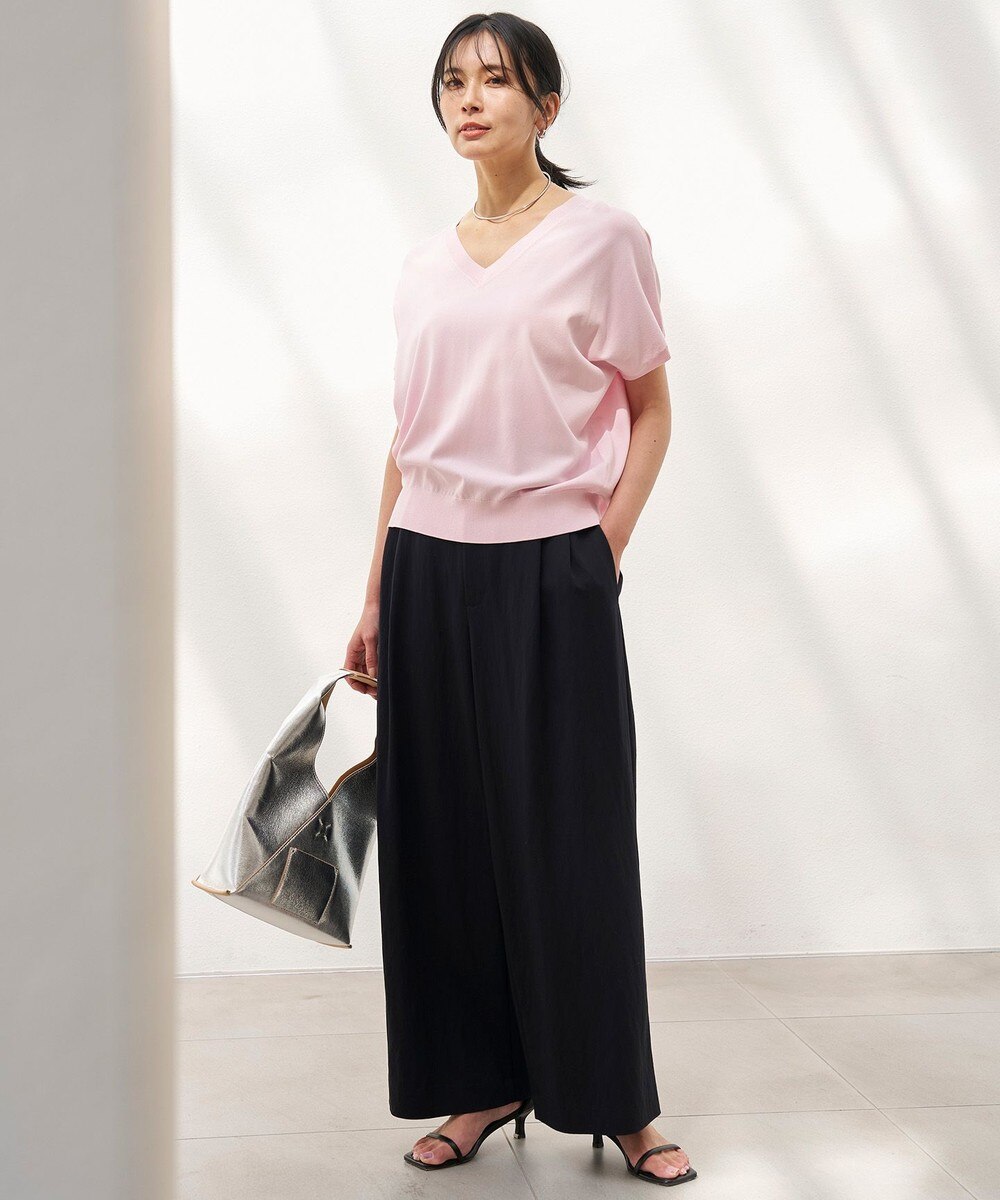 【オンワード】 UNFILO>パンツ タックワイドパンツ ネイビー XS レディース 【オンワード】 UNFILO>パンツ タックワイドパンツ ネイビー XS レディース