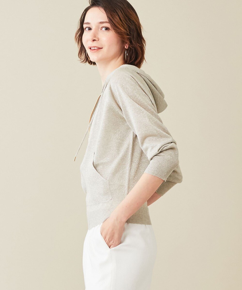 【オンワード】 BEIGE,>トップス 【S-size】AGGIE / ラメパーカー Fountain Blue 32 レディース 【送料無料】