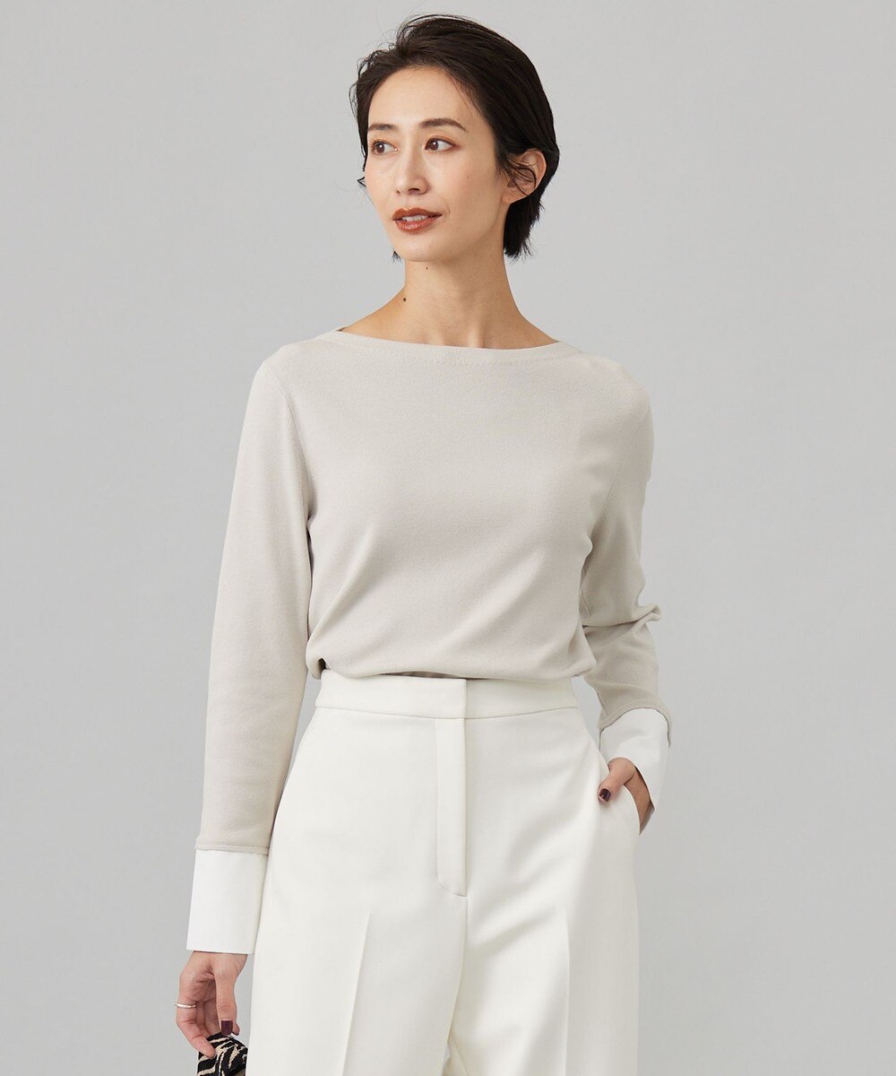 【オンワード】 ICB L(大きいサイズ)>トップス 【洗える】 クロスコンビ デザインニットプルオーバー トープ XL レディース 【オンワード】 ICB L(大きいサイズ)>トップス 【洗える】 クロスコンビ デザインニットプルオーバー トープ XL レディース