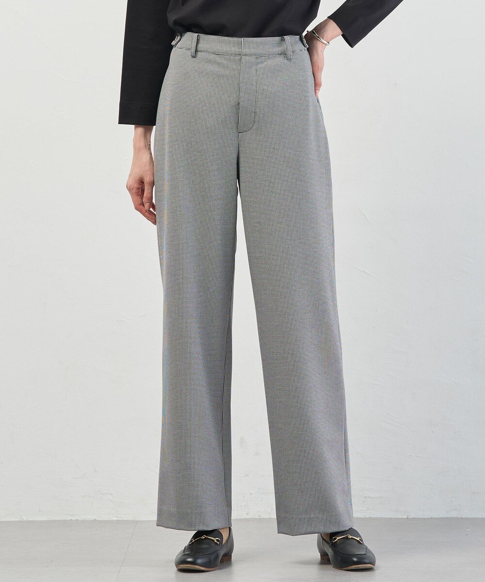 【オンワード】 J.PRESS LADIES>パンツ 2way thermo サキソニー ストレート パンツ ホワイト×ブラック 9 レディース