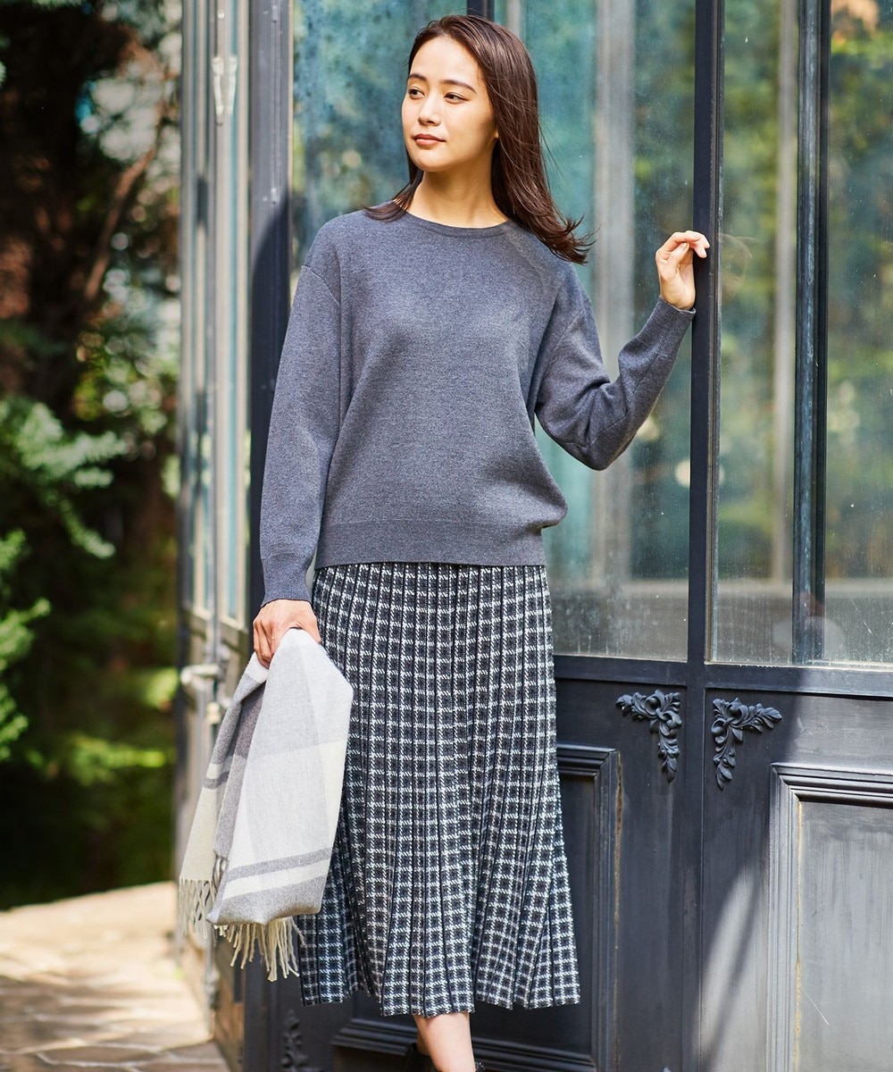 【オンワード】 J.PRESS LADIES>ワンピース 【洗える】JACQUARD ニット セットアップ ライトグレー 11 レディース 【送料無料】