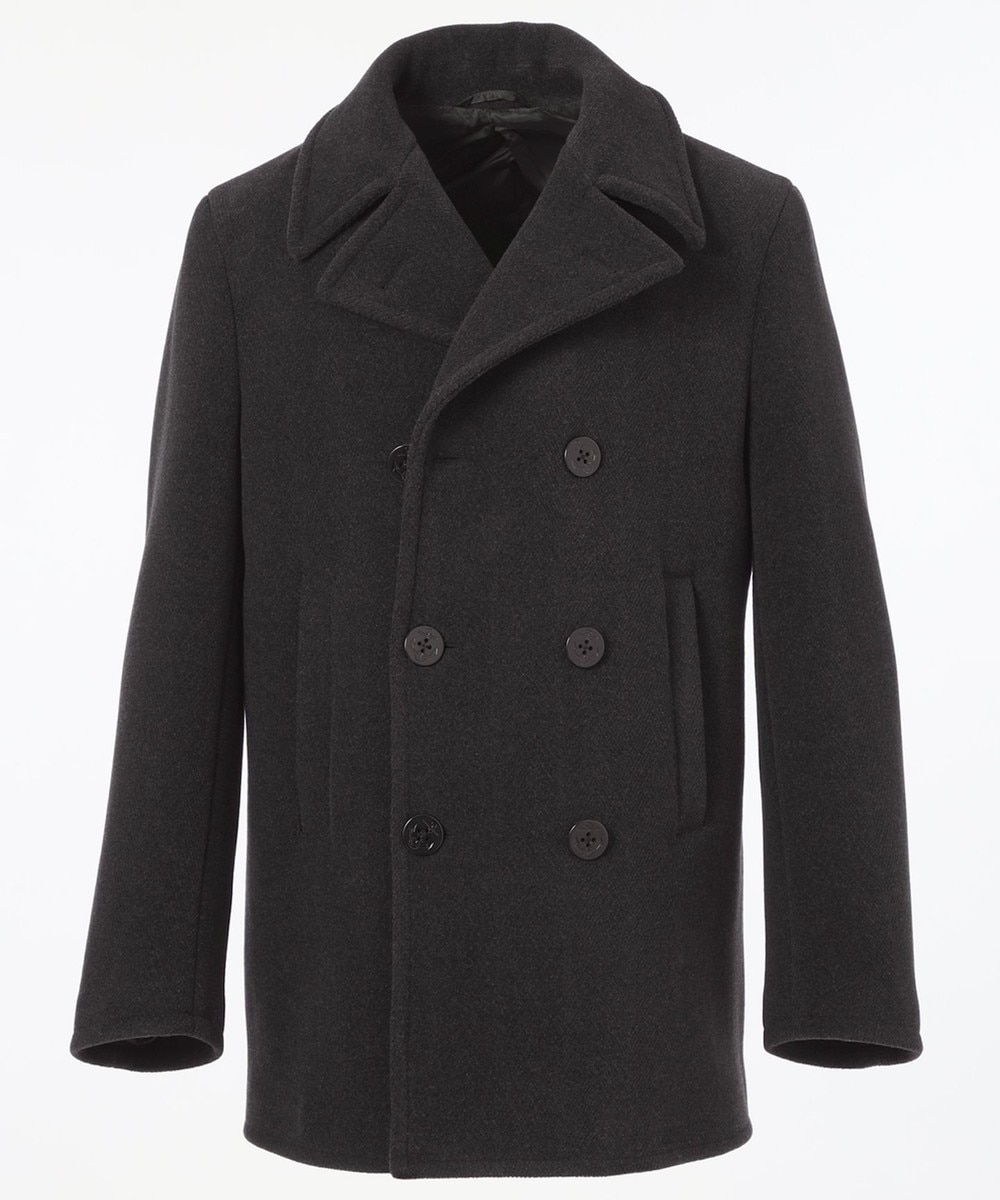 【オンワード】 J.PRESS MEN>ジャケット/アウター 【一部店舗限定】Pコート ライトグレー L メンズ 【送料無料】