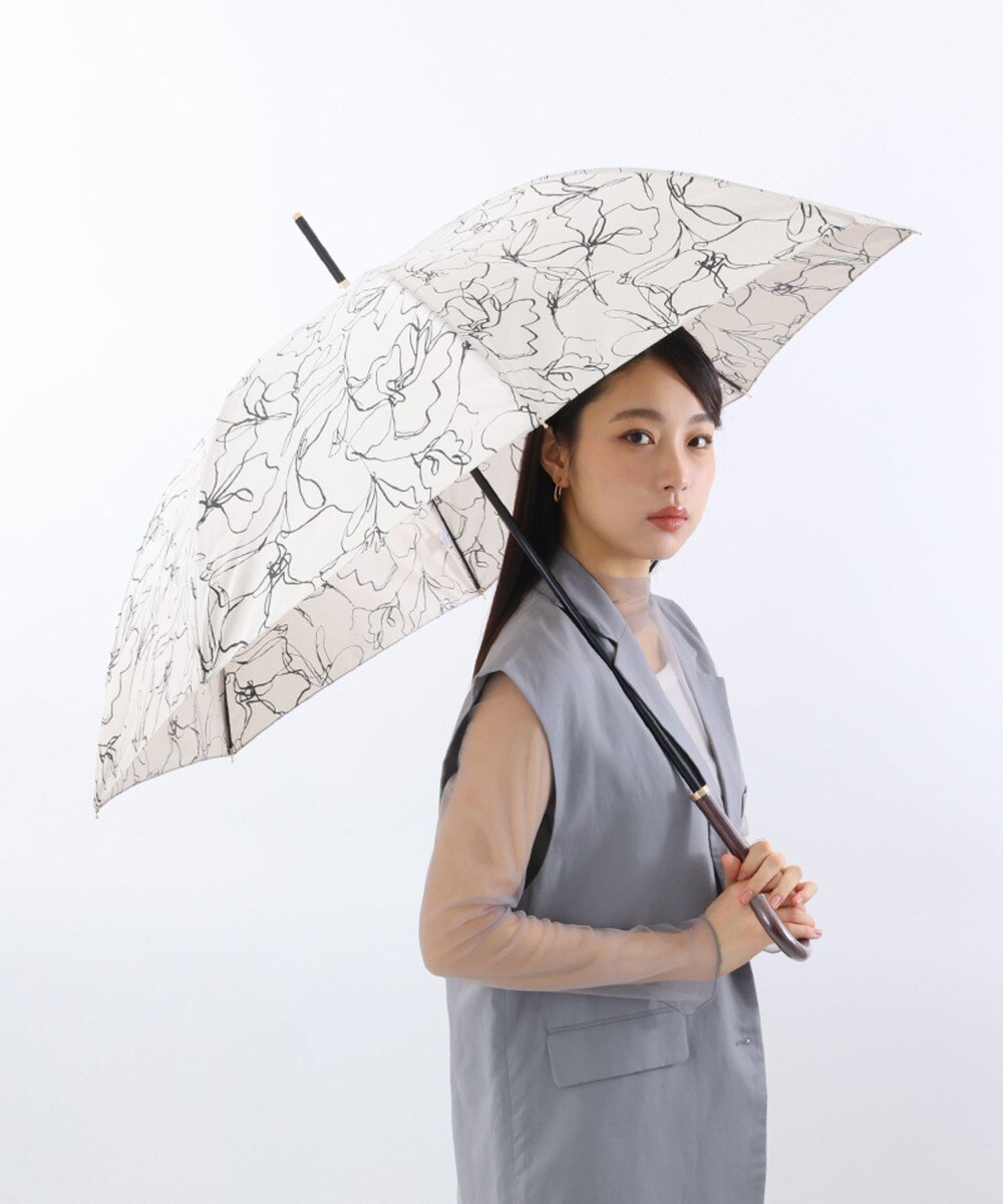 【オンワード】 AURORA>ファッション雑貨 Beaurance （ビューランス） オリジナルプリント雨傘（長傘） クリーム FREE レディース 【送料当社負担】