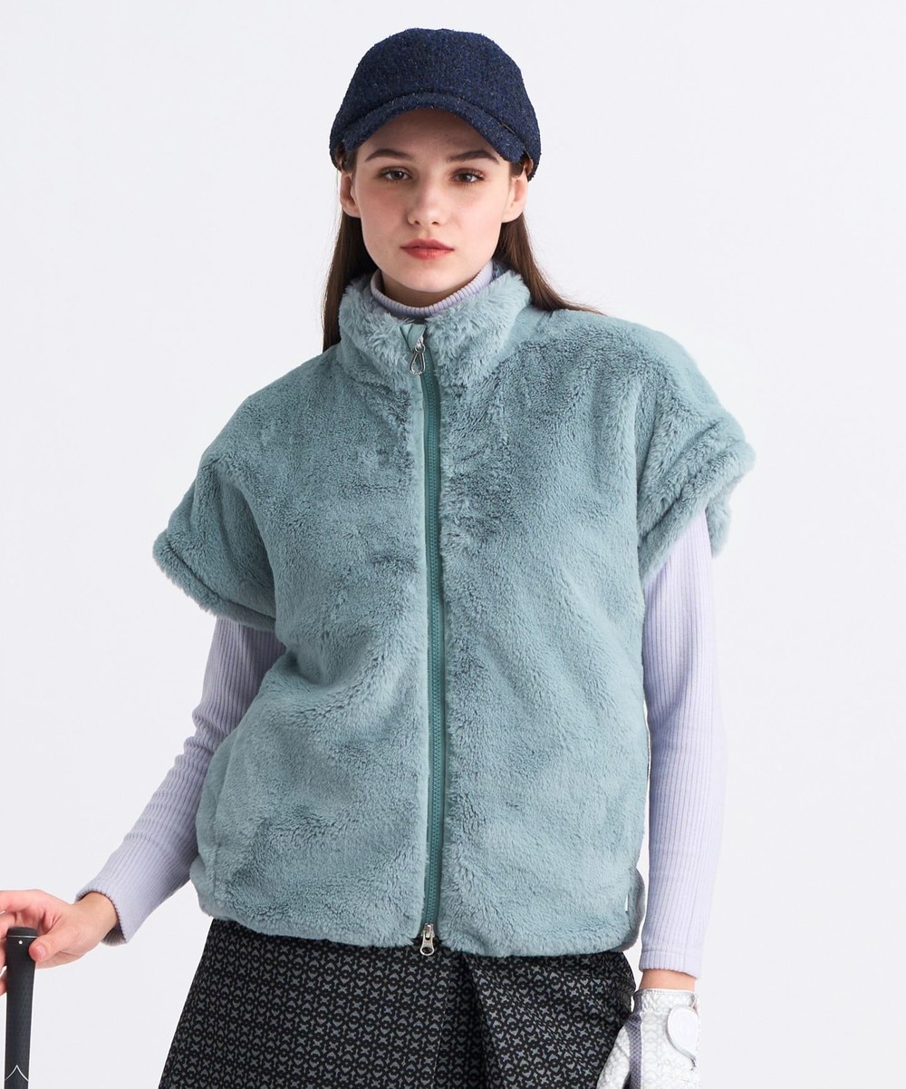 【オンワード】 23区GOLF>ジャケット/アウター 【WOMEN】ジップアップファーベスト スカイブルー SM レディース 【オンワード】 23区GOLF>ジャケット/アウター 【WOMEN】ジップアップファーベスト スカイブルー SM レディース