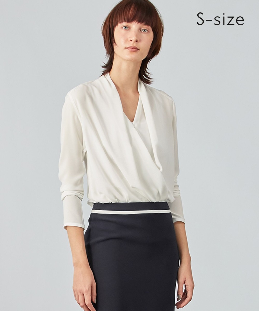 【オンワード】 BEIGE,>トップス 【S-size】OLIVE / ロングスリーブブラウス Black 30 レディース 【送料無料】