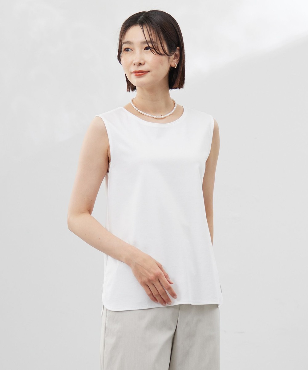 【オンワード】 J.PRESS LADIES L(大きいサイズ)>トップス 【洗える】スムースジャージー ノースリーブ カットソー オフ T13 レディース 【オンワード】 J.PRESS LADIES L(大きいサイズ)>トップス 【洗える】スムースジャージー ノースリーブ カットソー オフ T13 レディース