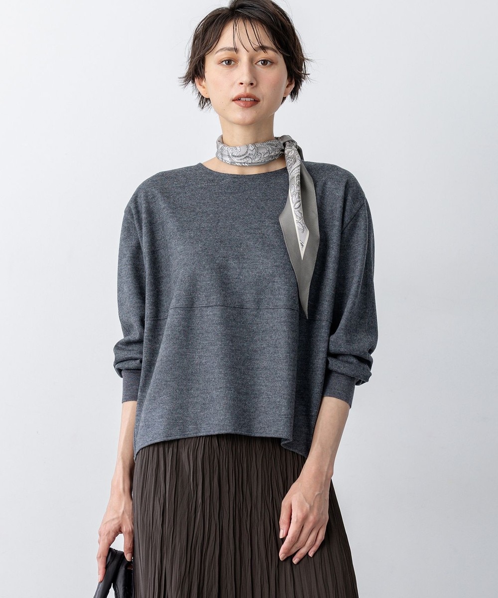 【オンワード】 23区>トップス 【洗える】ウールミルドジャージー フォルム カットソー グレー 38 レディース 【オンワード】 23区>トップス 【洗える】ウールミルドジャージー フォルム カットソー グレー 38 レディース