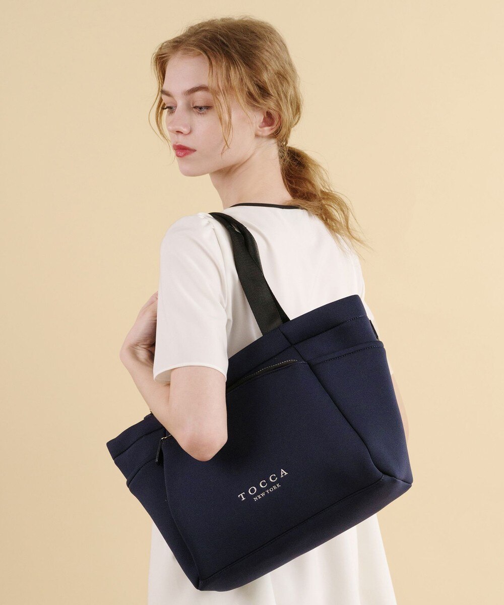 【オンワード】 TOCCA>バッグ 【WEB＆一部店舗限定】【A4サイズ対応】BAIA TOTE トートバッグ ネイビー F レディース