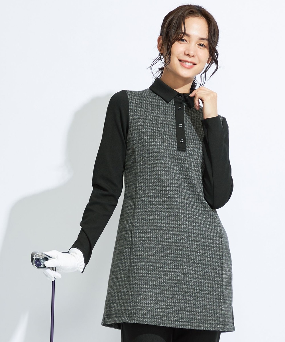 【オンワード】 DAKS GOLF>ワンピース 【WOMENS】ツィーディーハンドトゥース チュニック グレー M レディース 【送料無料】