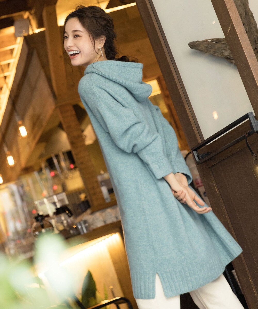 【洗える】体型カバーも叶うオーバーニットパーカー