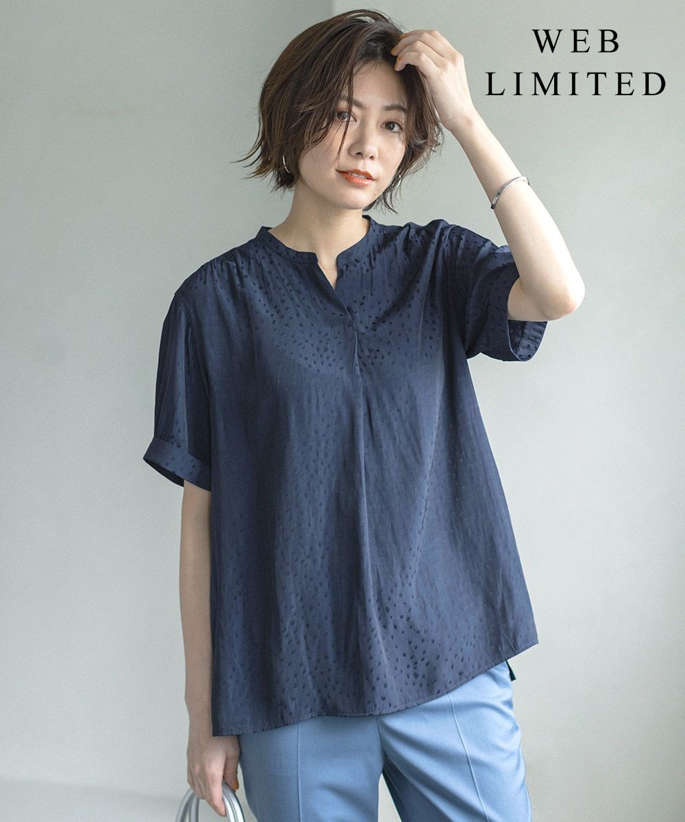 【オンワード】 J.PRESS LADIES>トップス 【WEB限定・洗える・イージーケア】MEMORIAジャカード ブラウス ベージュ 11 レディース 【送料無料】