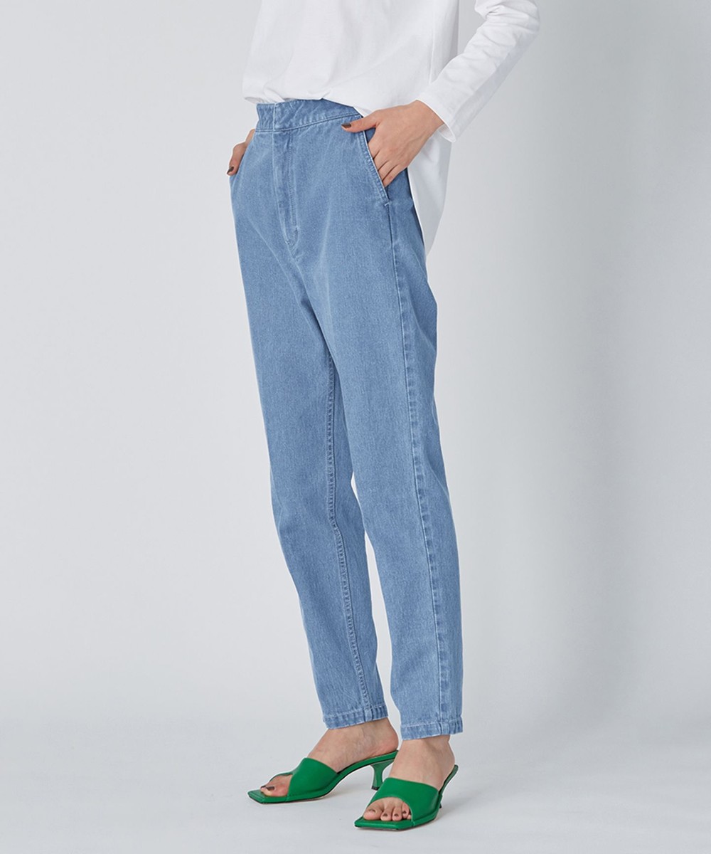 【オンワード】 ICB L>パンツ 【先行予約】ハイライズテーパードデニム ブラック 30 レディース 【送料無料】