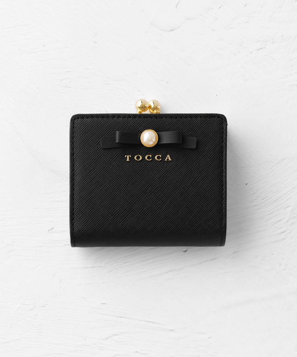 【オンワード】 TOCCA>財布/小物 【新色ブルー登場】PEARL KNOT BIFOLDWALLET 財布 ブラック F レディース