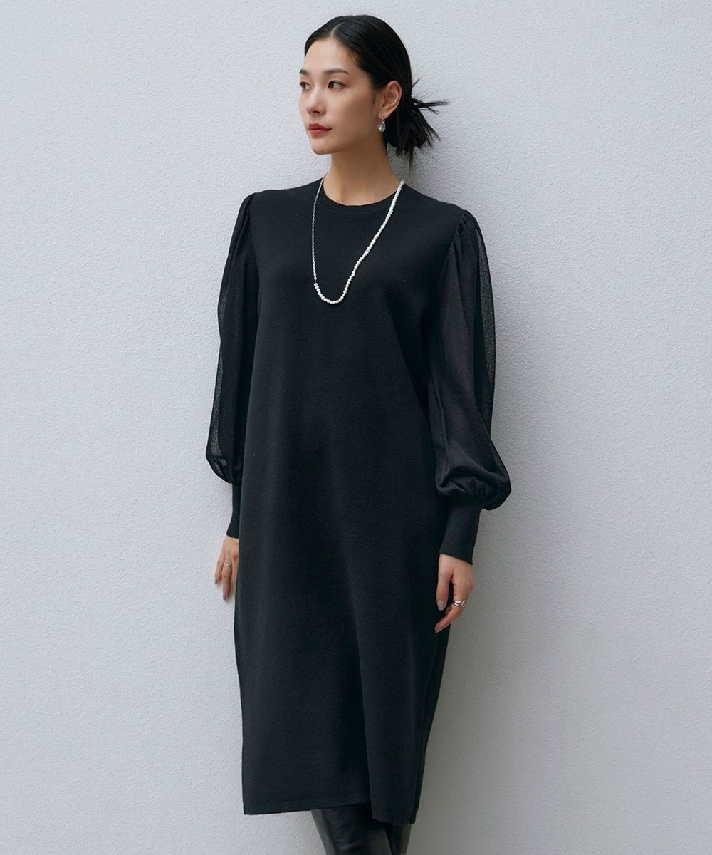 【オンワード】 ICB>ワンピース 【洗える】ウールブレンドスムース ニットワンピース ブラック S レディース 【オンワード】 ICB>ワンピース 【洗える】ウールブレンドスムース ニットワンピース ブラック S レディース