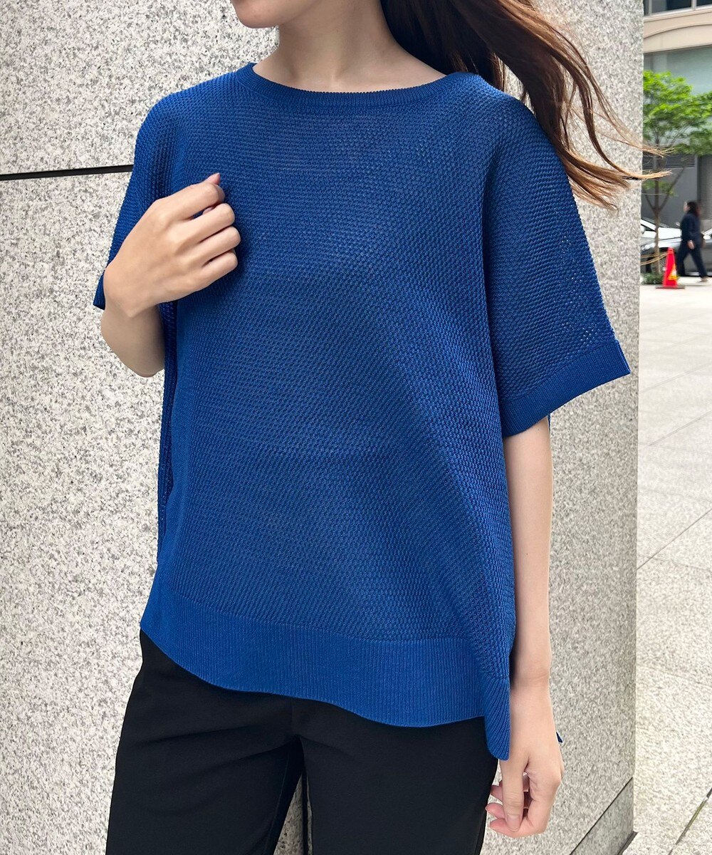 【大好評により新型登場!】リネンリンクス メッシュ 5分袖ニット