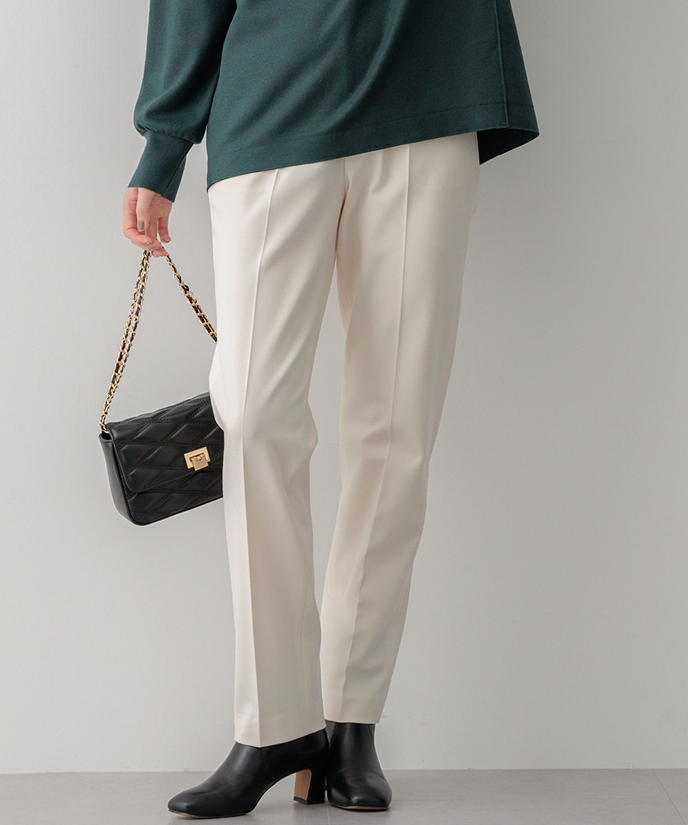 【オンワード】 23区>パンツ 【Oggi2月号掲載/洗える】ウォームストレッチ テーパード パンツ アイボリー 36 レディース 【オンワード】 23区>パンツ 【Oggi2月号掲載/洗える】ウォームストレッチ テーパード パンツ アイボリー 36 レディース