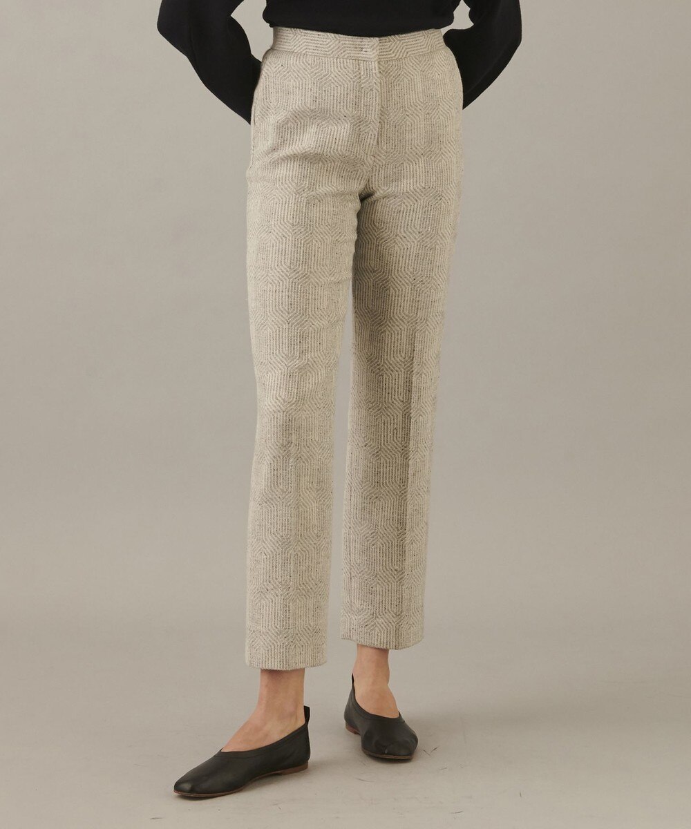 【オンワード】 JOSEPH>パンツ オプティカルジオジャガード クロップドパンツ アイボリー 40 レディース 【送料無料】