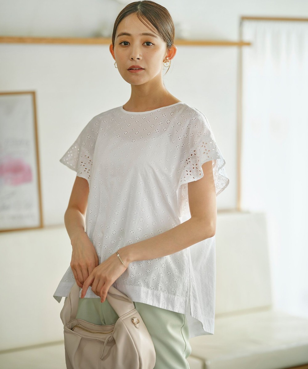 【オンワード】 組曲>トップス 【洗える】エンブロイダリーレース チュニックブラウス アイボリー 3 レディース 【オンワード】 組曲>トップス 【洗える】エンブロイダリーレース チュニックブラウス アイボリー 3 レディース