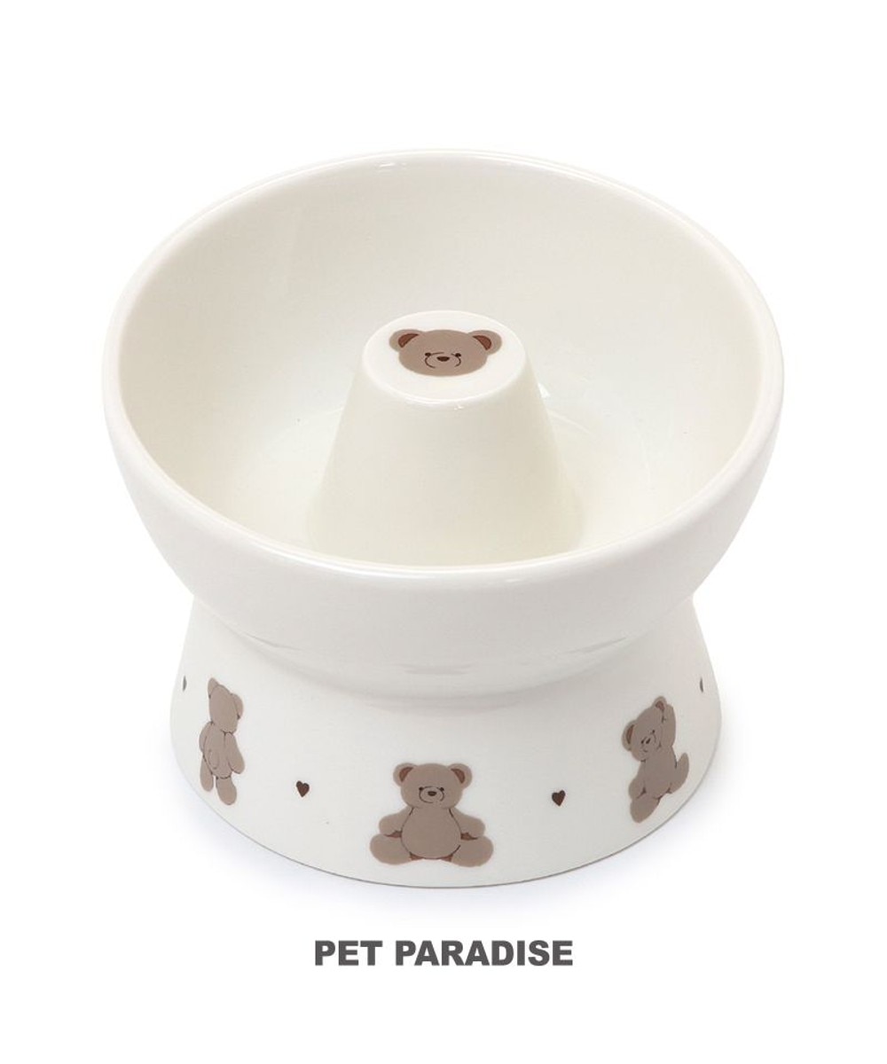 PET PARADISE>ペットグッズ ペットパラダイス 高さのある フードボウル 早食い防止 《くま 》 くま 未登録