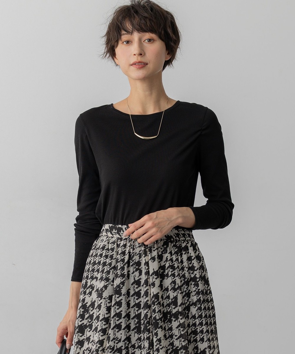 【オンワード】 23区 L(大きいサイズ)>トップス 【洗える】シアーレイヤード カットソー ブラック 48 レディース 【オンワード】 23区 L(大きいサイズ)>トップス 【洗える】シアーレイヤード カットソー ブラック 48 レディース