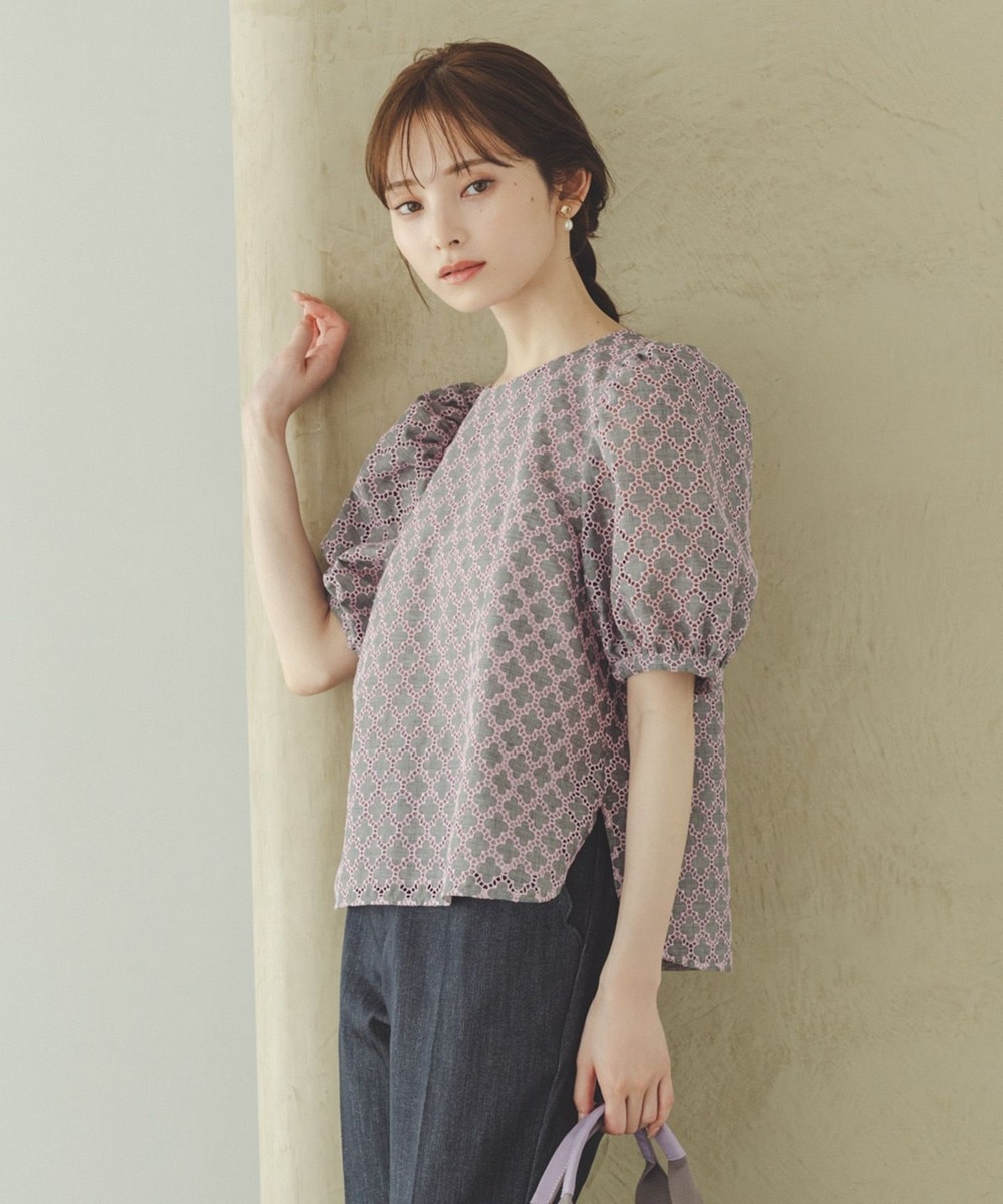 【オンワード】 TOCCA>トップス 【洗える・消臭】CODE MESSAGE ブラウス グレー 0 レディース 【オンワード】 TOCCA>トップス 【洗える・消臭】CODE MESSAGE ブラウス グレー 0 レディース