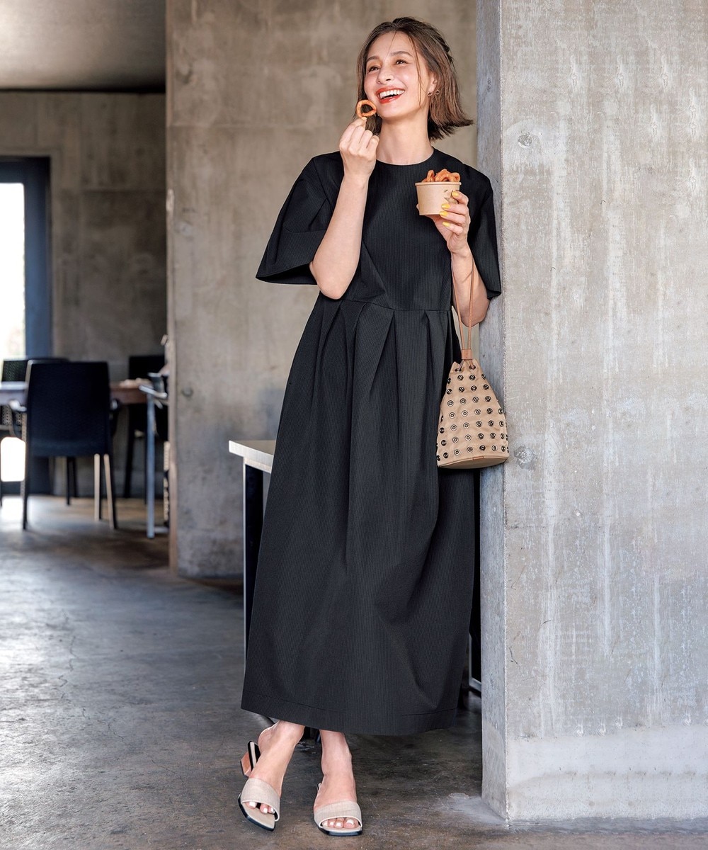 【オンワード】 UNFILO>ワンピース 【撥水/UVカット】FINE MOVE SUCKER ワンピース ブラック S レディース 【オンワード】 UNFILO>ワンピース 【撥水/UVカット】FINE MOVE SUCKER ワンピース ブラック S レディース