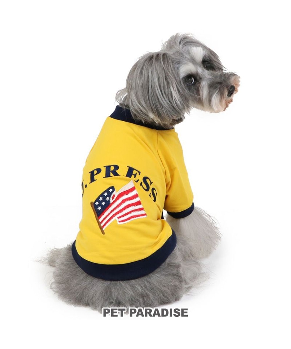 PET PARADISE>ペットグッズ 犬の服 犬 冬服 トレーナー J.PRESS【小型犬】 星条旗 黄 ＳＳ 【送料無料】