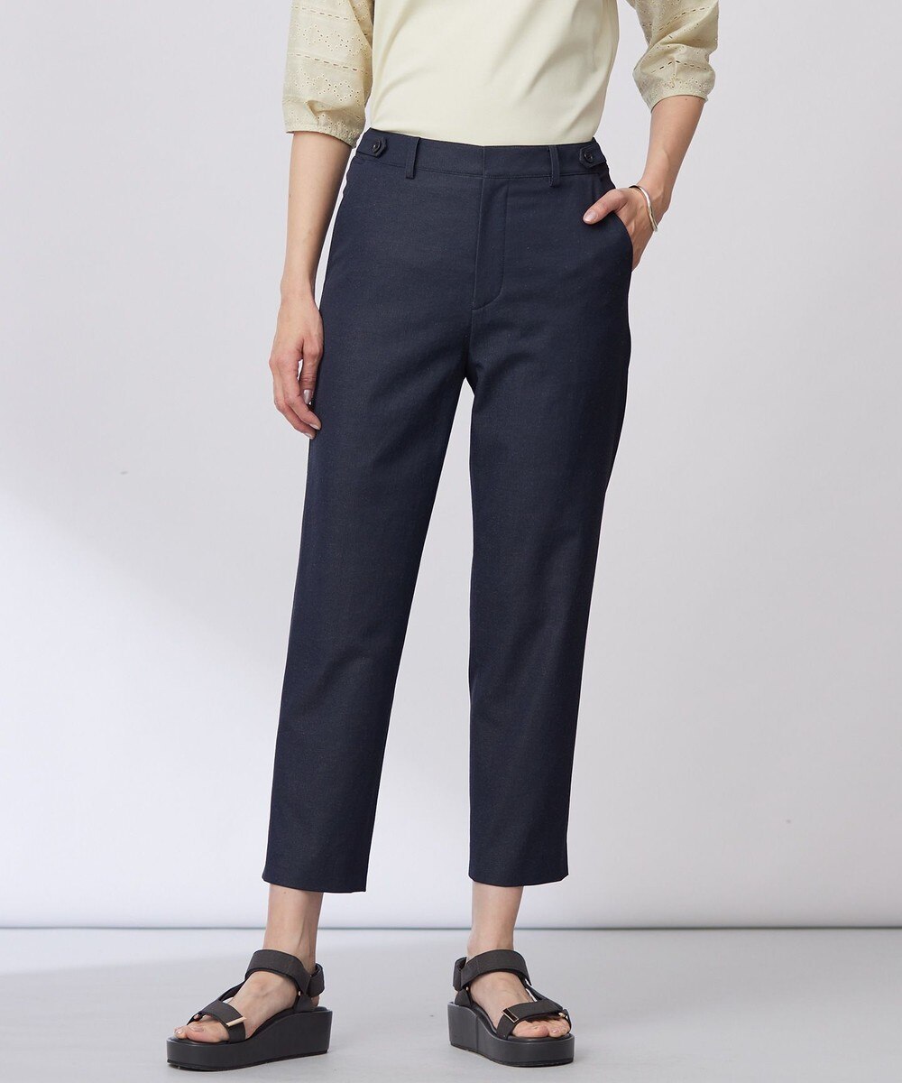 【オンワード】 J.PRESS LADIES S(小さいサイズ)>パンツ 【洗える・接触冷感・UVケア・吸水速乾・防透け】麻シェルドライ テーパード パンツ ネイビー P5 レディース 【オンワード】 J.PRESS LADIES S(小さいサイズ)>パンツ 【洗える・接触冷感・UVケア・吸水速乾・防透け】麻シェルドライ テーパード パンツ ネイビー P5 レディース