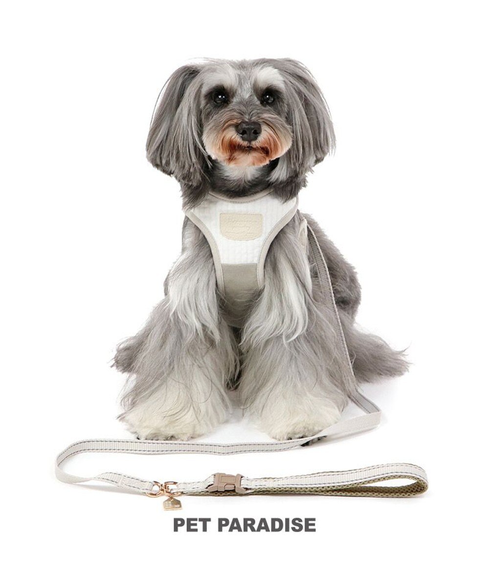 PET PARADISE>ペットグッズ シンプル リード付きハーネス 【Ｓ】 ベージュ Ｓ 【送料無料】