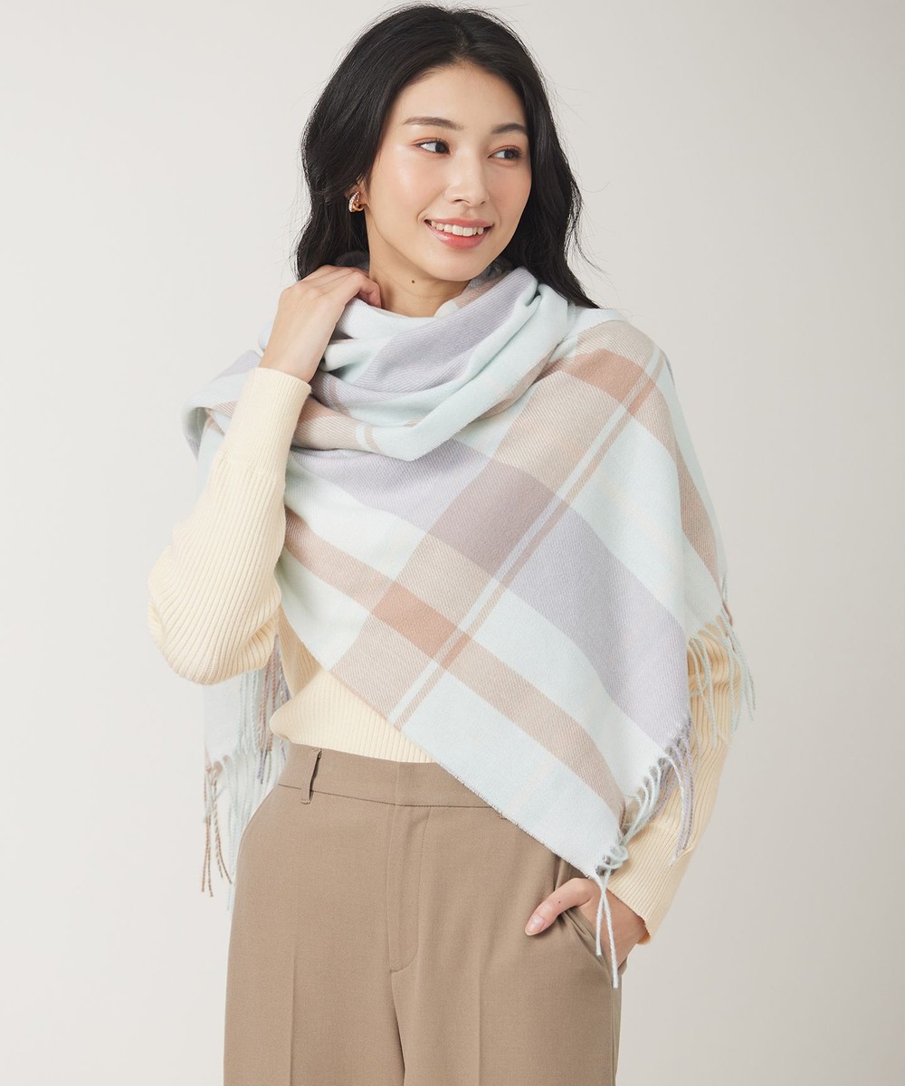 【オンワード】 ANY SIS>ファッション雑貨 【洗える】フワリーチェック ストール ミント 2 レディース 【オンワード】 ANY SIS>ファッション雑貨 【洗える】フワリーチェック ストール ミント 2 レディース