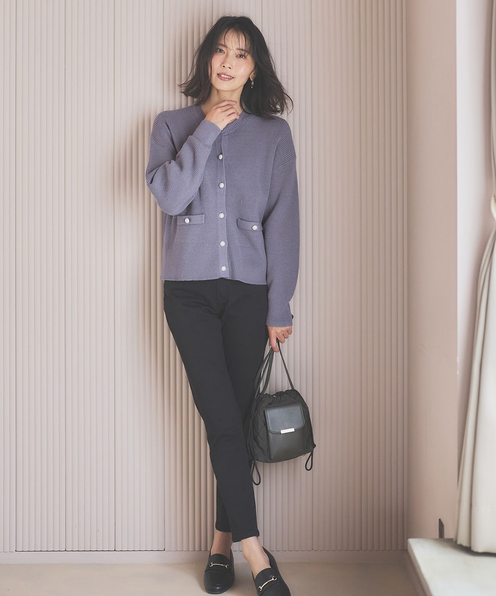 【オンワード】 ANY>パンツ 【ストレッチ/洗濯機可】スタイルアップスキニーデニム ブラック 1 レディース 【オンワード】 ANY>パンツ 【ストレッチ/洗濯機可】スタイルアップスキニーデニム ブラック 1 レディース