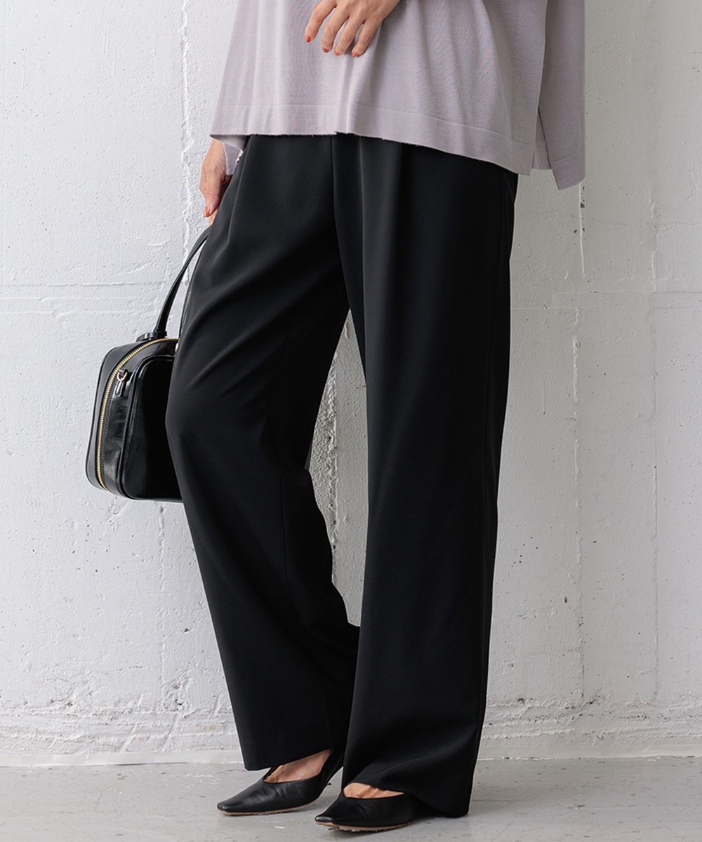 【オンワード】 23区>パンツ 【洗える】2WAYストレッチツイル ドロスト ワイドパンツ ブラック 36 レディース 【オンワード】 23区>パンツ 【洗える】2WAYストレッチツイル ドロスト ワイドパンツ ブラック 36 レディース