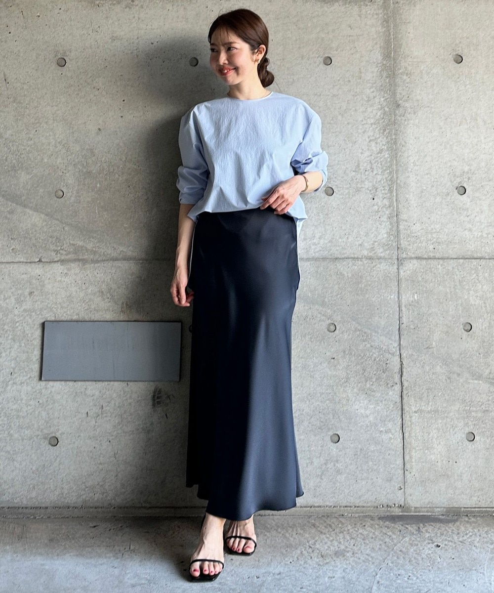 【新色・新サイズ登場!】サテン ナロースカート