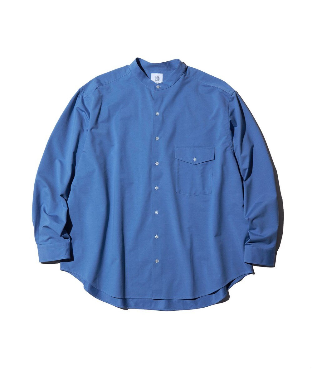 【オンワード】 J.PRESS MEN>トップス 【J.PRESS ORIGINALS】KANEMASA STANDUP COLLAR SHIRT / JAPAN MADE サックスブルー S メンズ