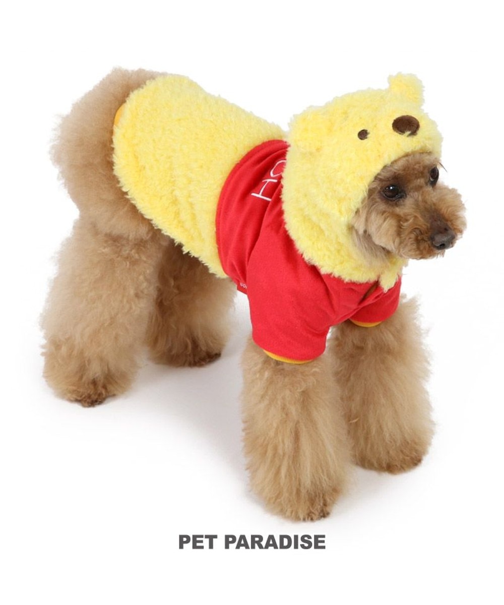 PET PARADISE>ペットグッズ ディズニー くまのプーさん パーカー 【小型犬】 プーさん ふわふわ 黄 ＳＳ