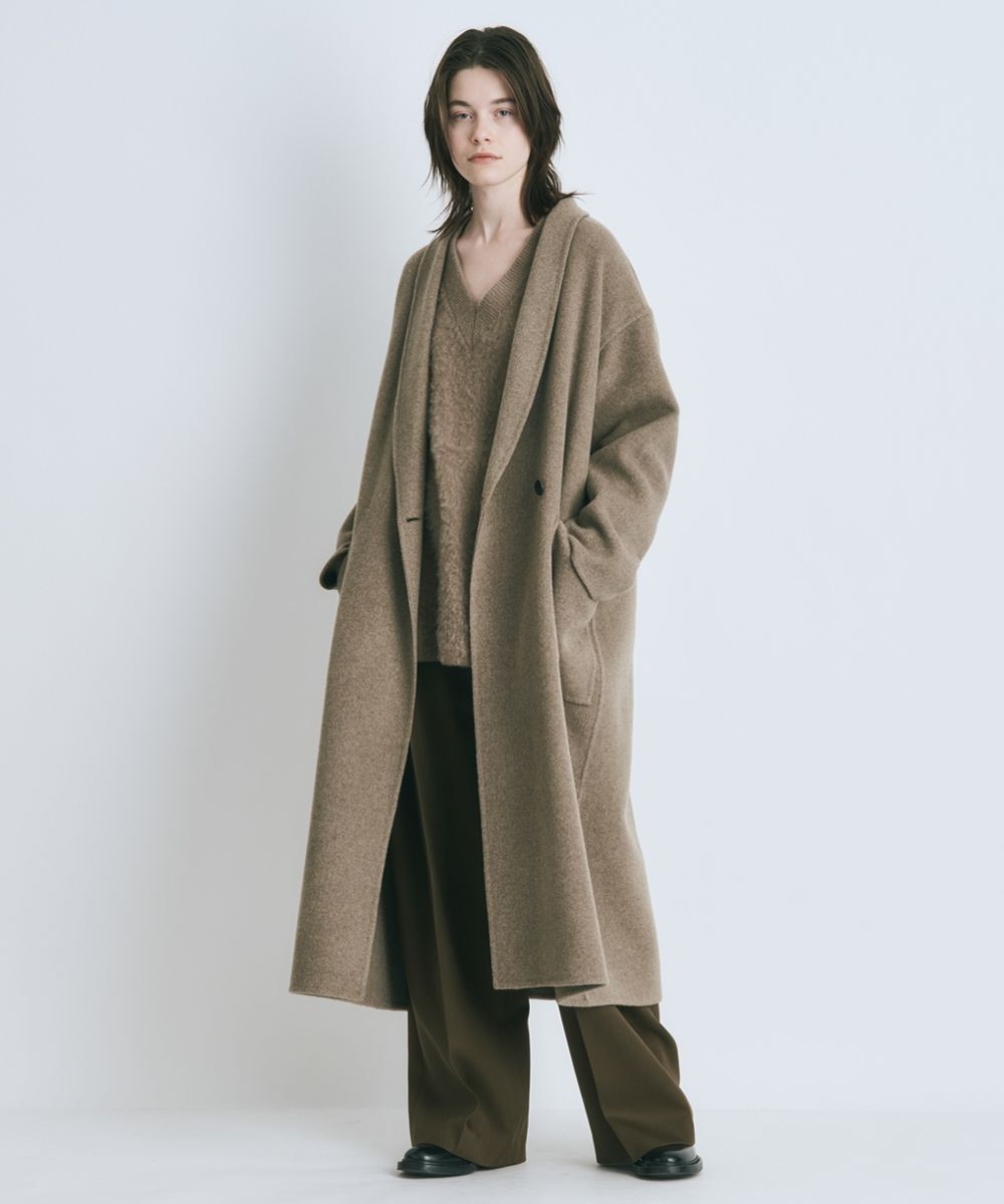 【オンワード】 ATON>ジャケット/アウター DOUBLE CASHMERE MELTON ガウンコート BEIGE 02 レディース 【送料無料】