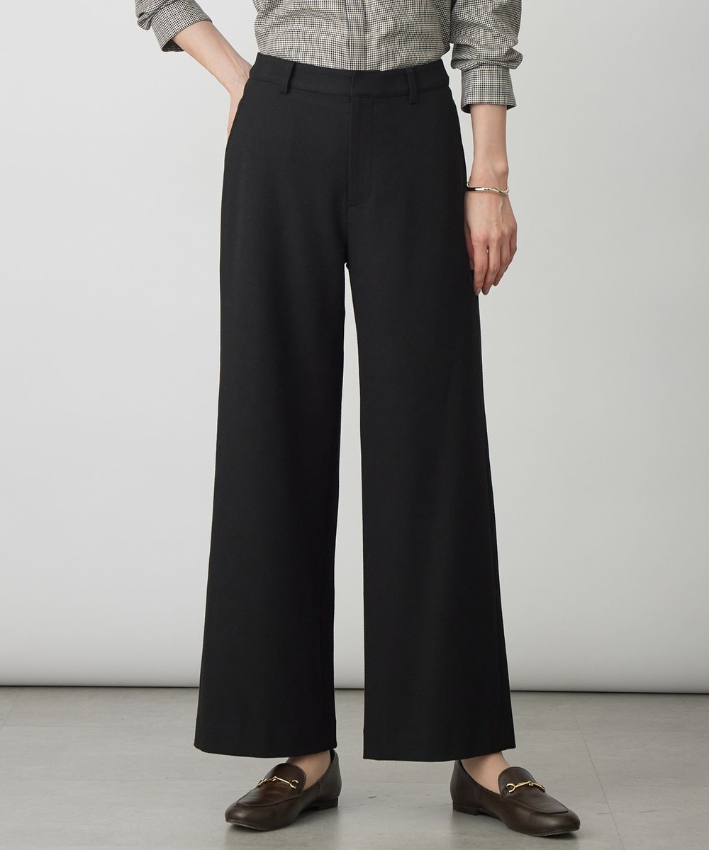 【オンワード】 J.PRESS LADIES>パンツ チェルビック セミワイド パンツ ブラック 11 レディース 【オンワード】 J.PRESS LADIES>パンツ チェルビック セミワイド パンツ ブラック 11 レディース