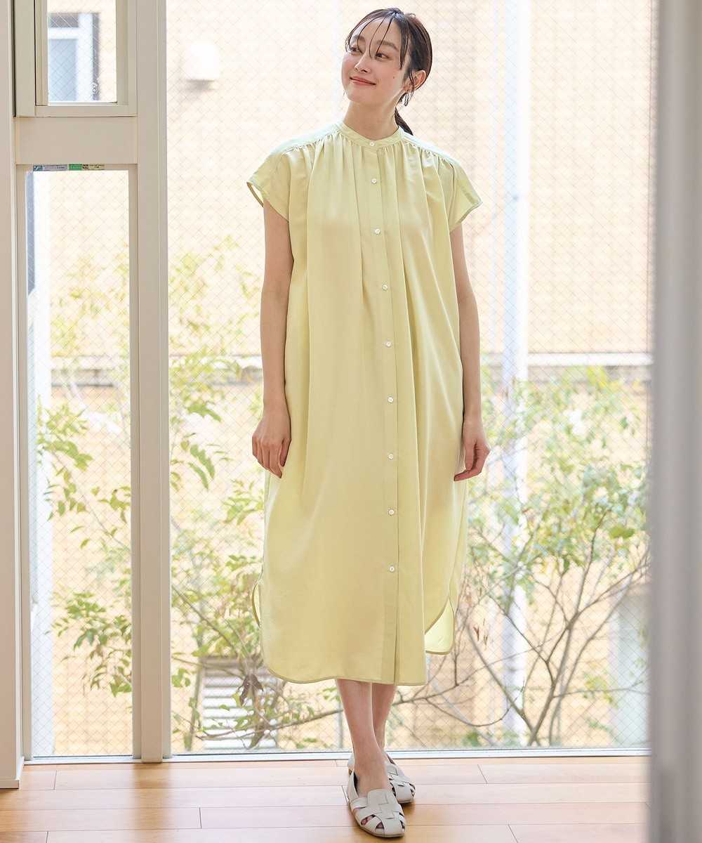 【オンワード】 ANY L>ワンピース 【洗濯機可/UVケア】スパンボイル撥水ワンピース イエロー 4 レディース 【オンワード】 ANY L>ワンピース 【洗濯機可/UVケア】スパンボイル撥水ワンピース イエロー 4 レディース