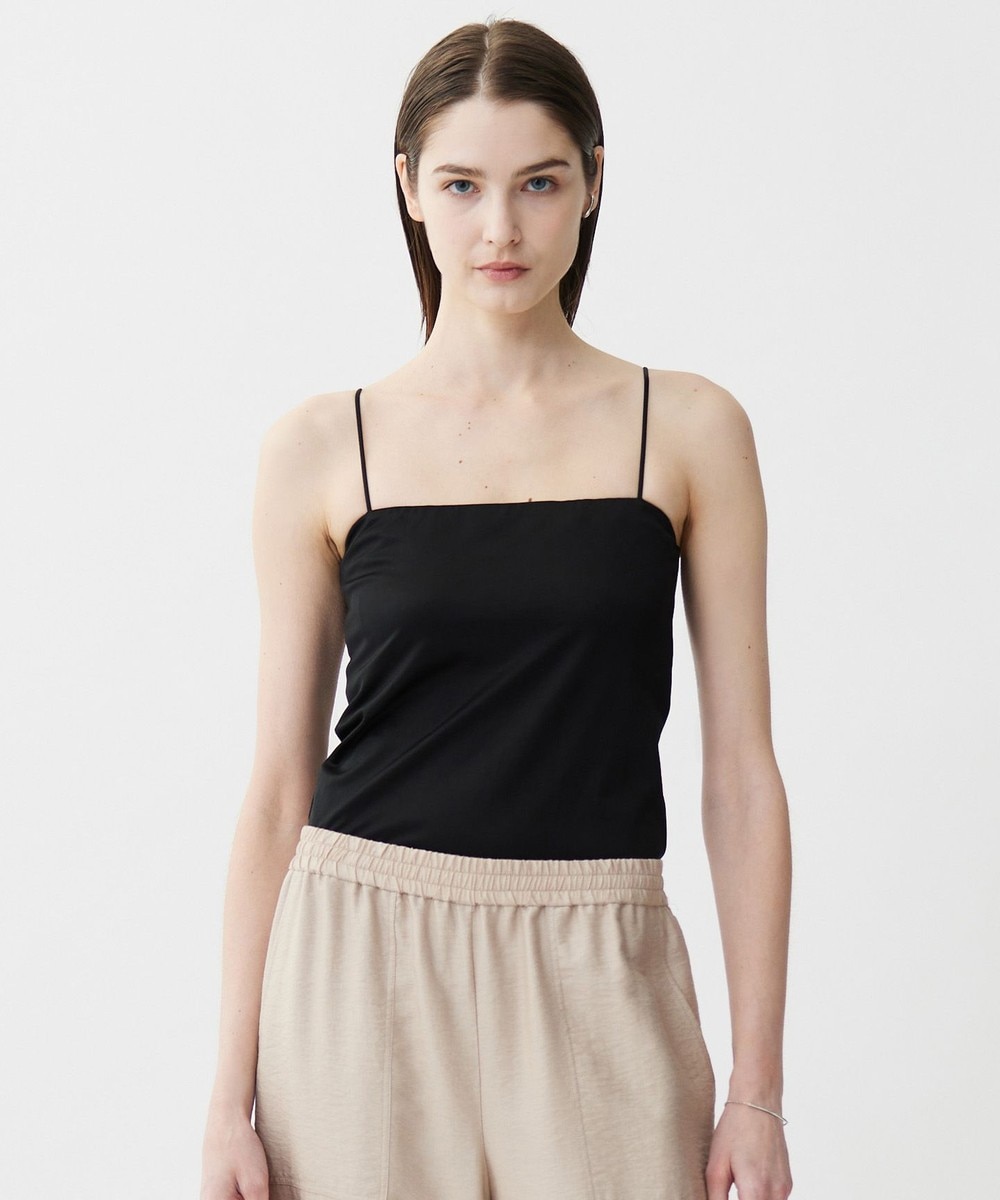 【オンワード】 ICB L(大きいサイズ)>トップス 【接触冷感・UVケア・速乾・洗える】カップ付きサテンキャミソール ブラック L レディース 【オンワード】 ICB L(大きいサイズ)>トップス 【接触冷感・UVケア・速乾・洗える】カップ付きサテンキャミソール ブラック L レディース